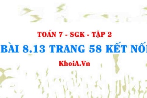 Bài 8.13 trang 58 Toán 7 Kết nối tri thức Tập 2